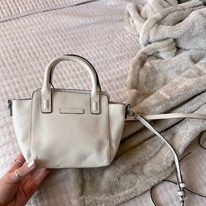 Vera Bradley small crossbody leather purse! White!
